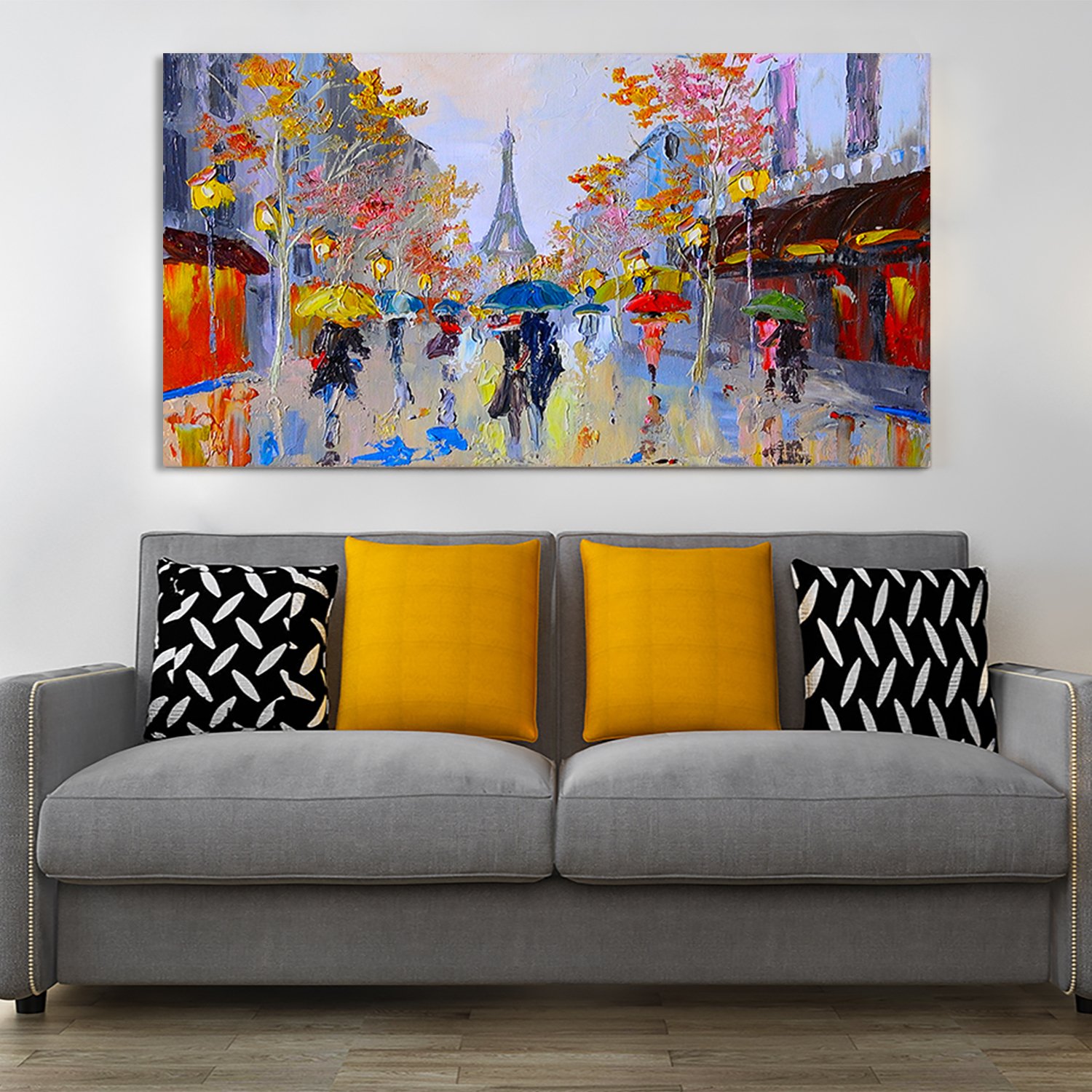 Rainy Day Eiffel Tower Canvas Wall Painting decorative masterpiece for home decor